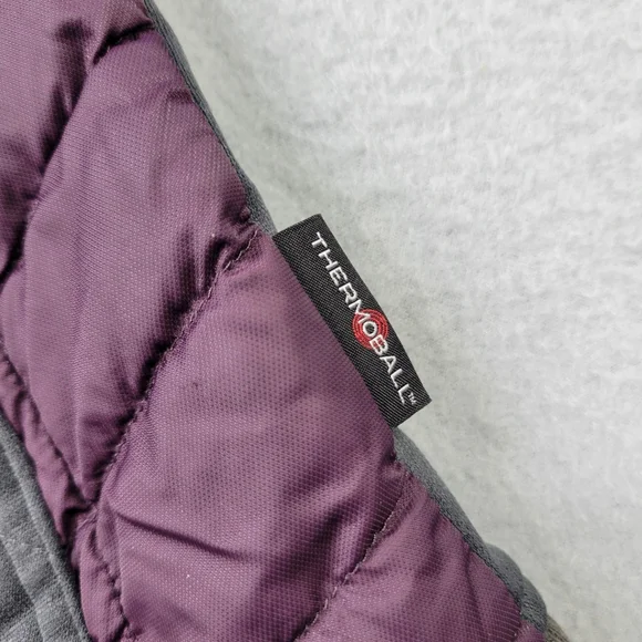 The North Face Mens Kilowatt Thermoball Hooded Jacket XL Purple Gray Puffer Coat - Picture 7 of 13